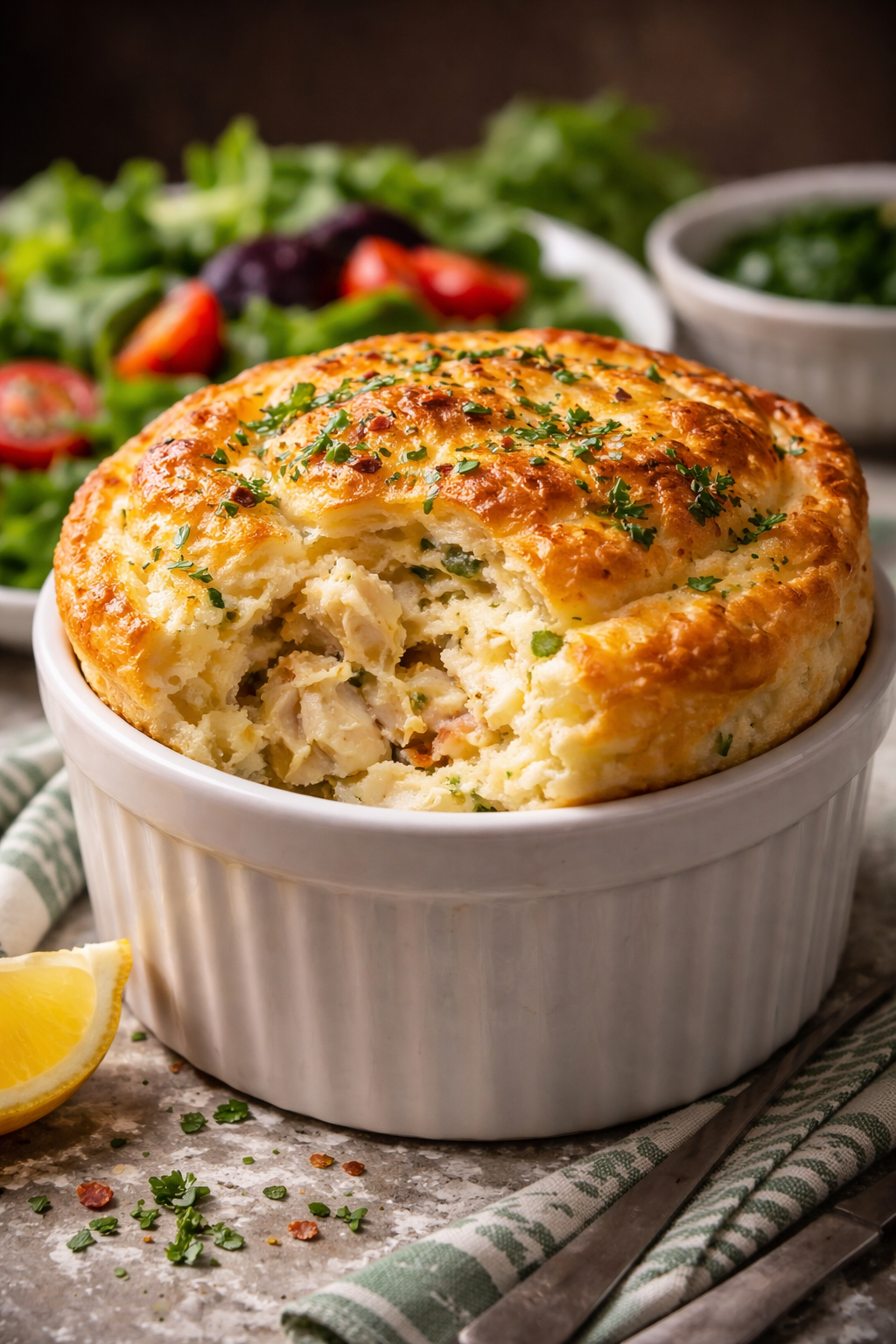 Delicioso Soufflé de Bacalhau à Brasileira